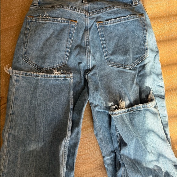 Abercrombie & Fitch Light Blue Straight Leg Jeans - Picture 3 of 4